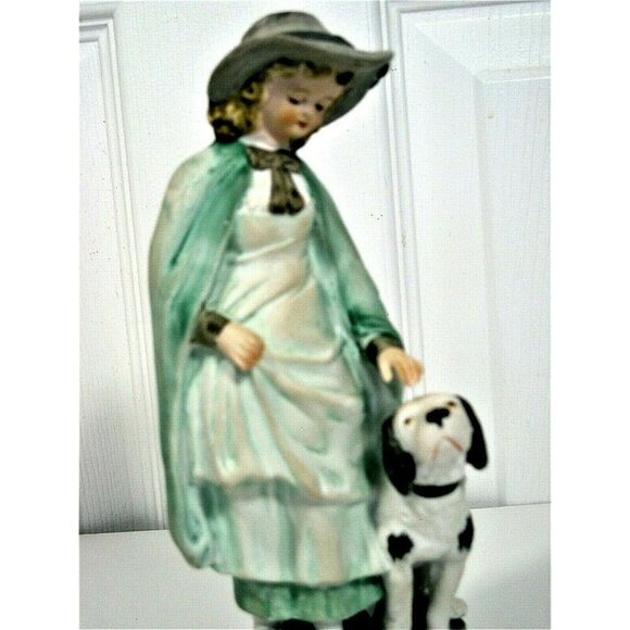 Vintage Ethan Allen Boy with Dog Girl with Dog figurines 3213A GIFT - Picture 2 of 11